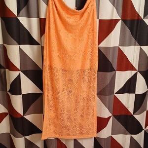 🧡Nwot Orange Lace Dress
